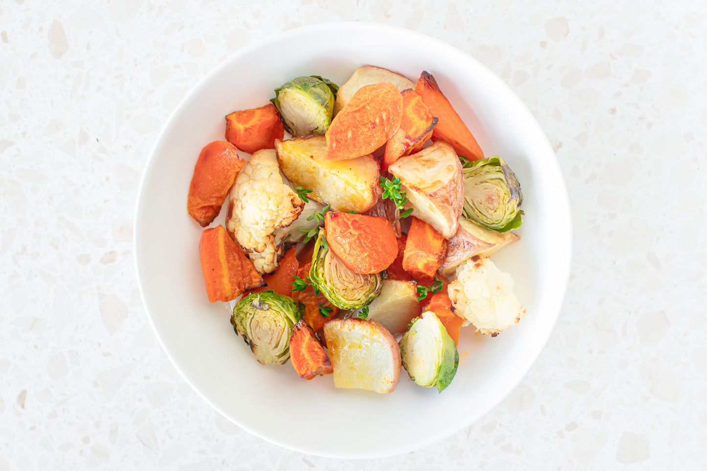 Roast Seasonal Vegetables with Greens| Naturally GF 350